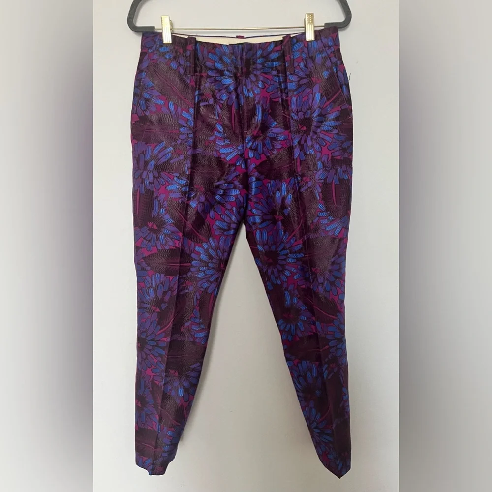 J. Crew Purple and Blue Dress Pants with Tapered Leg - Picture 1 of 4